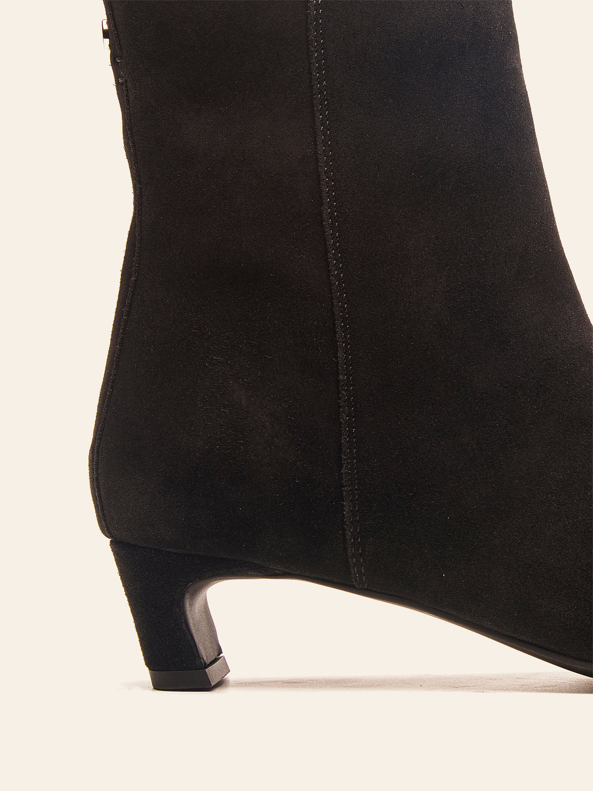 Iris Kitten Heel Ankle Boot - Black