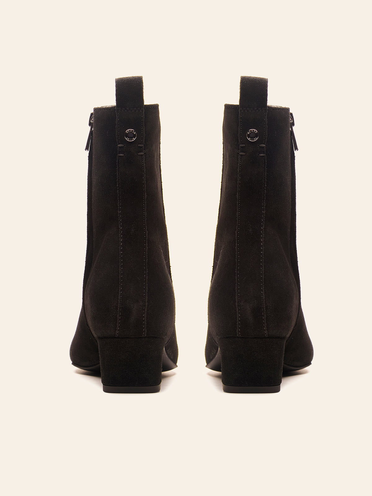 Iris Kitten Heel Ankle Boot - Black