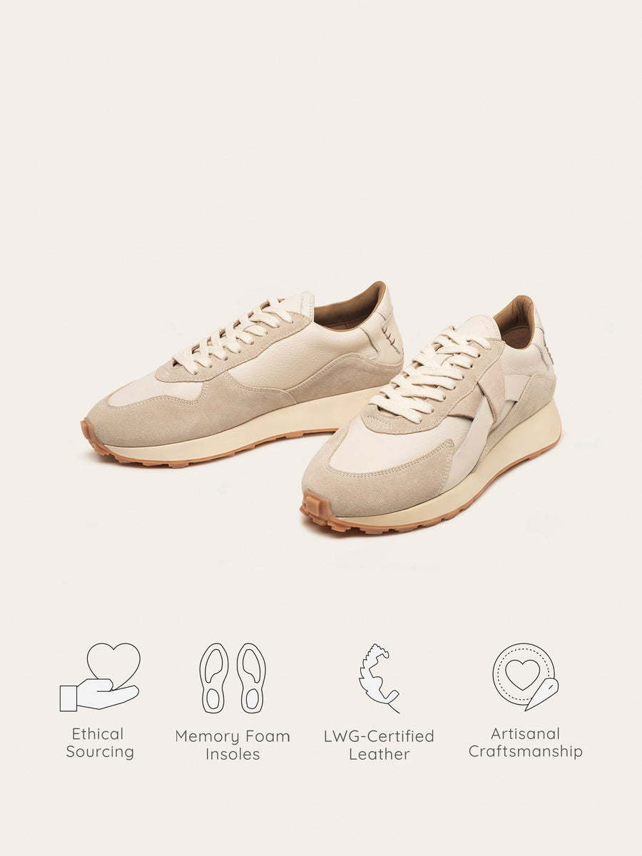 Arbi Sleek Sneaker - Vintage White