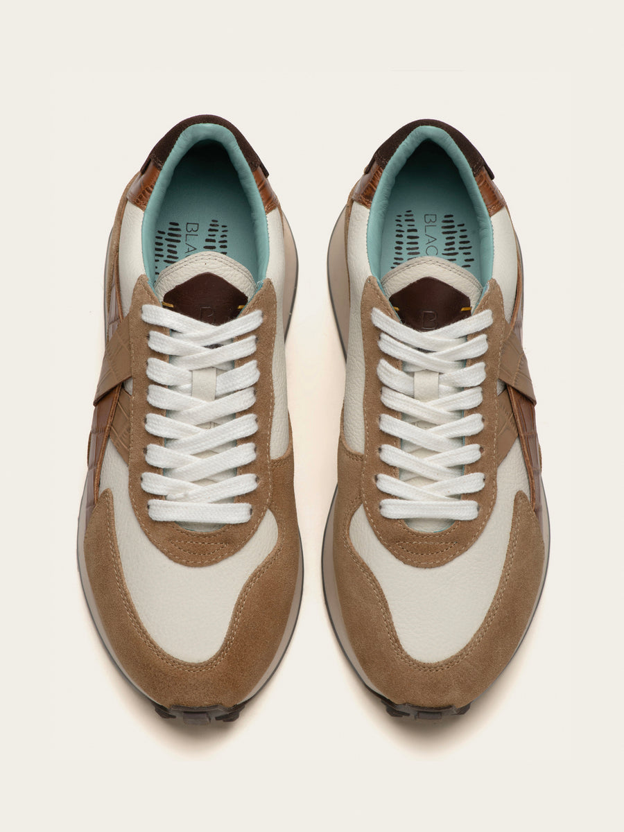 Arbi Sleek Sneaker - Off-White Earthy