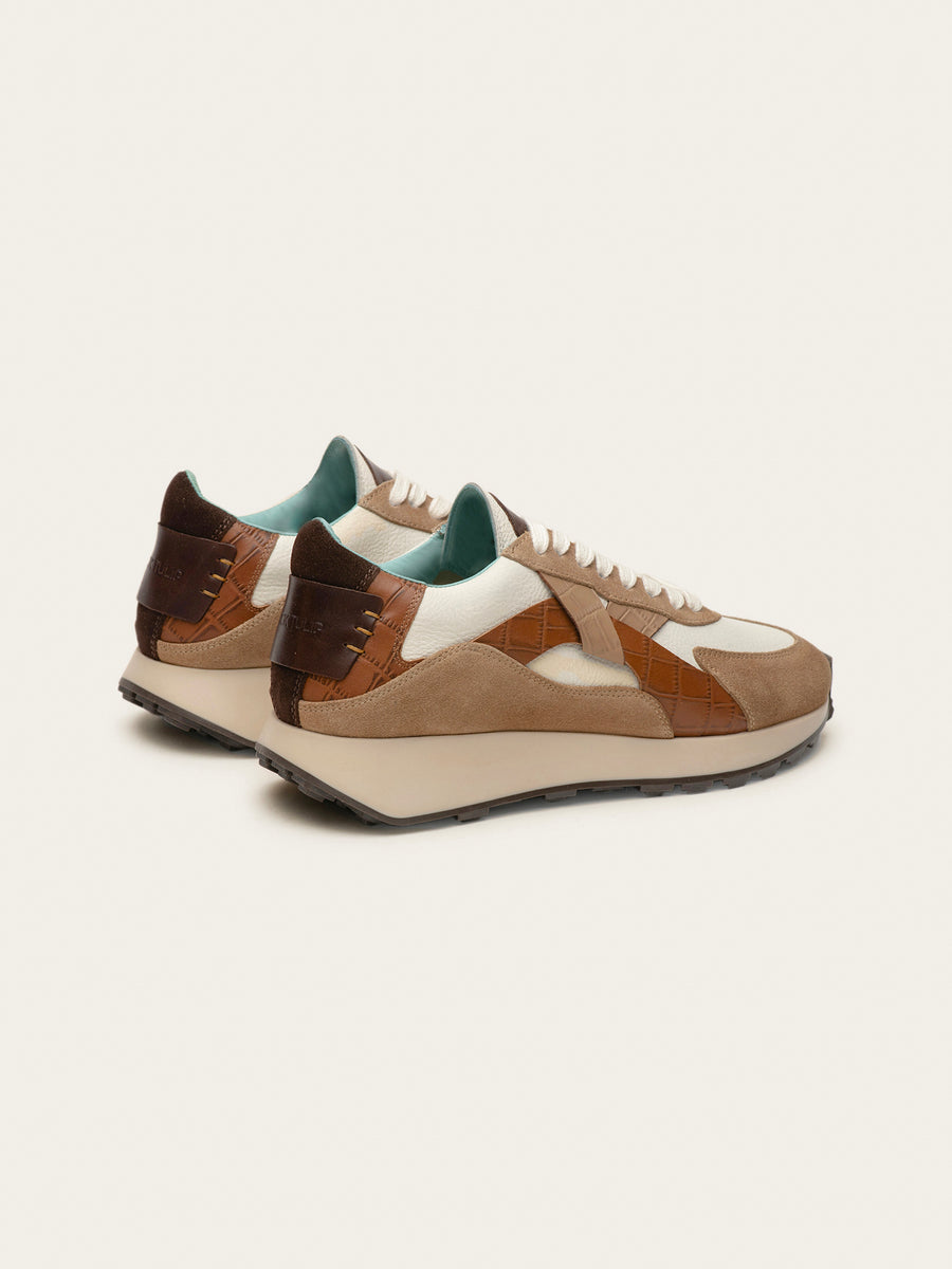 Arbi Sleek Sneaker - Off-White Earthy