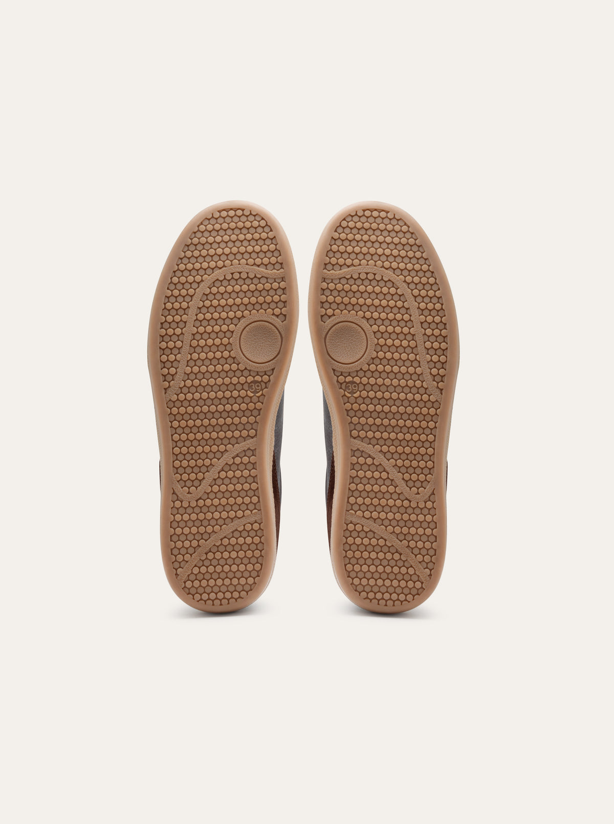 Black Tulip Cassava Classic Tennis Trainer in Chocolate β women's leather tennis trainers, styled on-foot