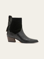 Etesian Western Boot - Black Croc
