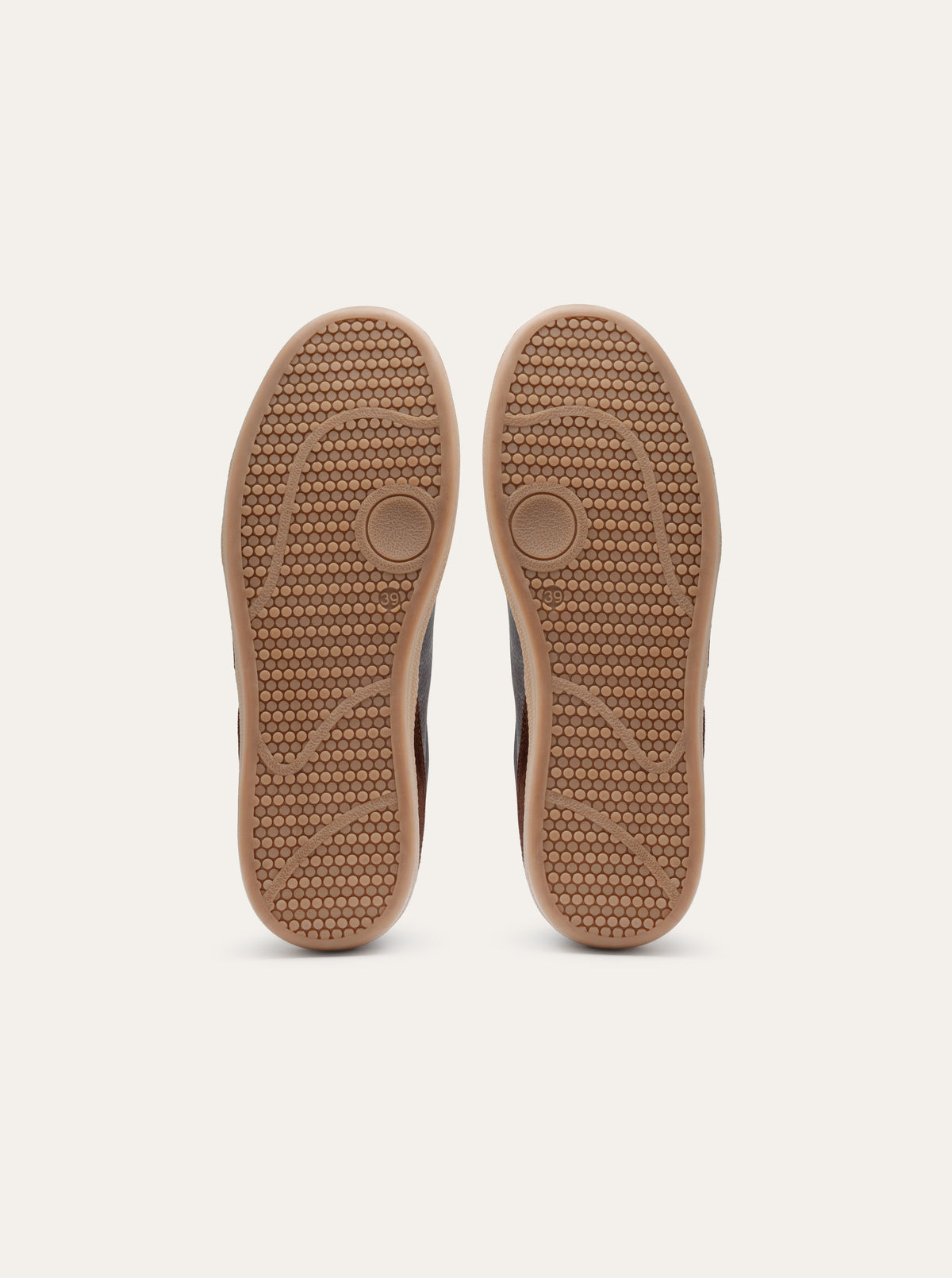Black Tulip Cassava Classic Tennis Trainer in Navy β women's leather tennis trainers, styled on-foot