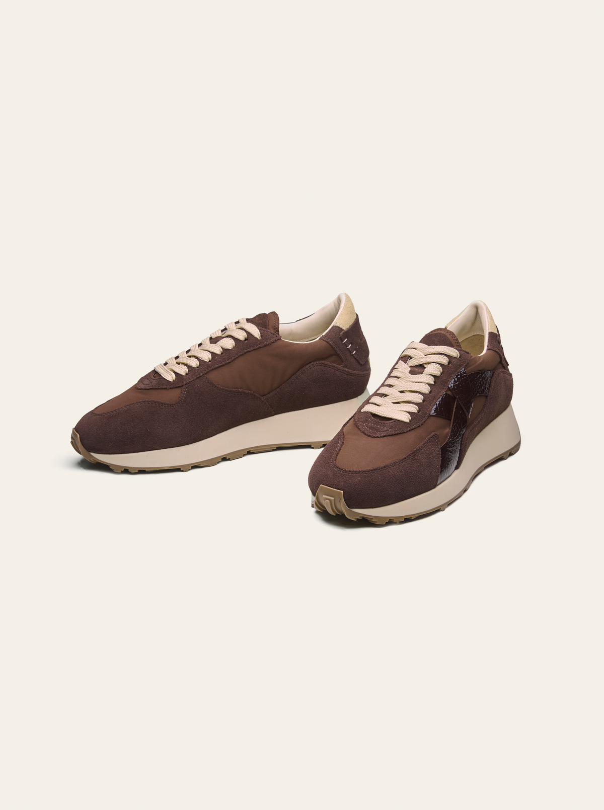 Black Tulip Arbi Sleek Sneaker in Cocoa Brown β women's leather trainers, outsole and sole