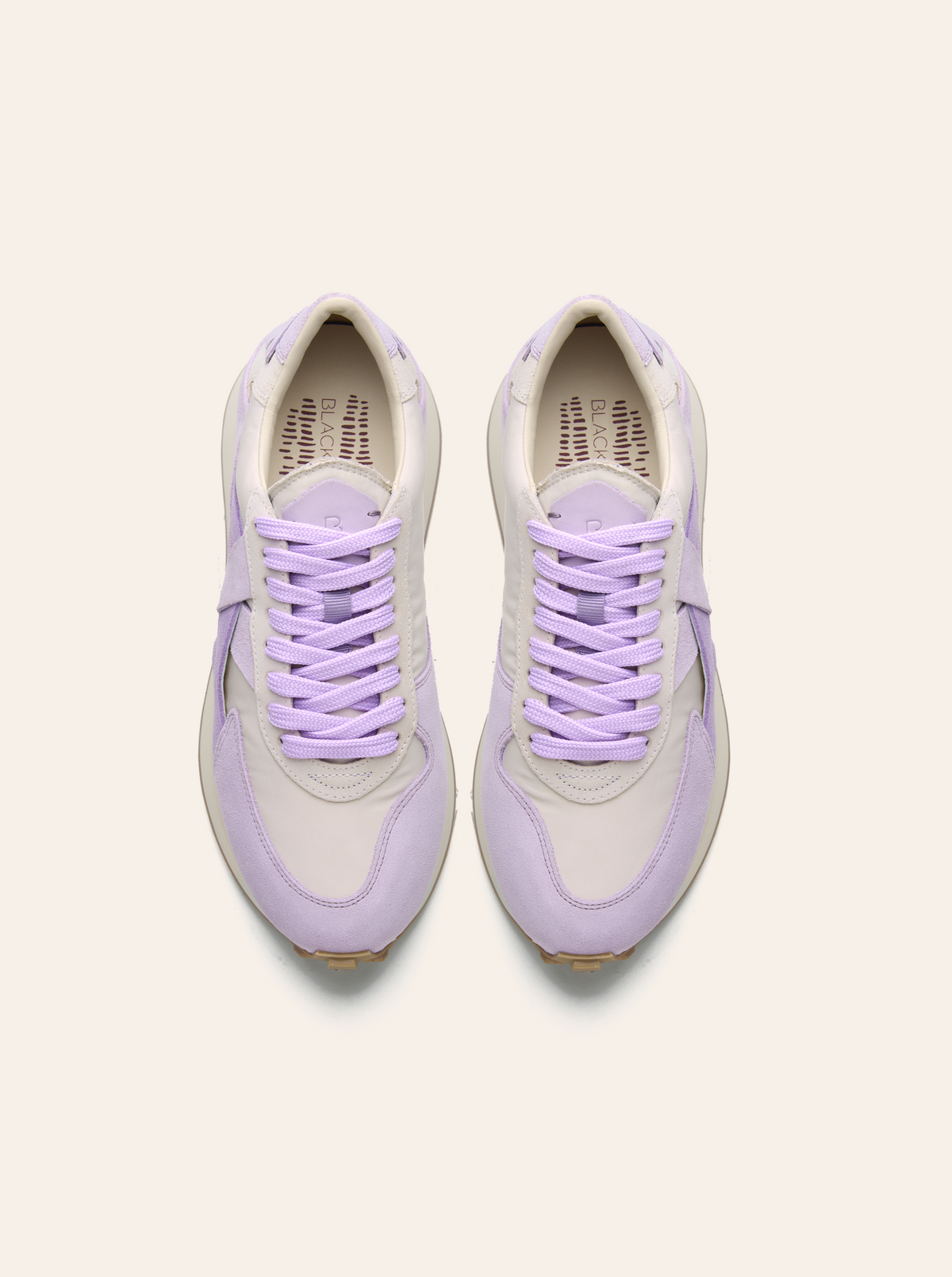 Black Tulip Arbi Sleek Sneaker in Lilac β women's leather trainers, three-quarter view