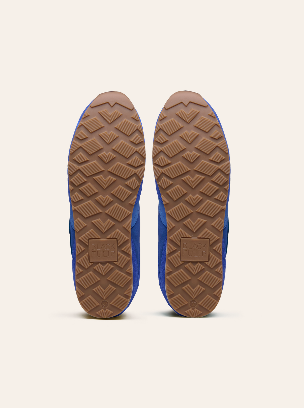 Black Tulip Willow All Day Trainers in Cobalt Blue β women's leather trainers, styled on-foot