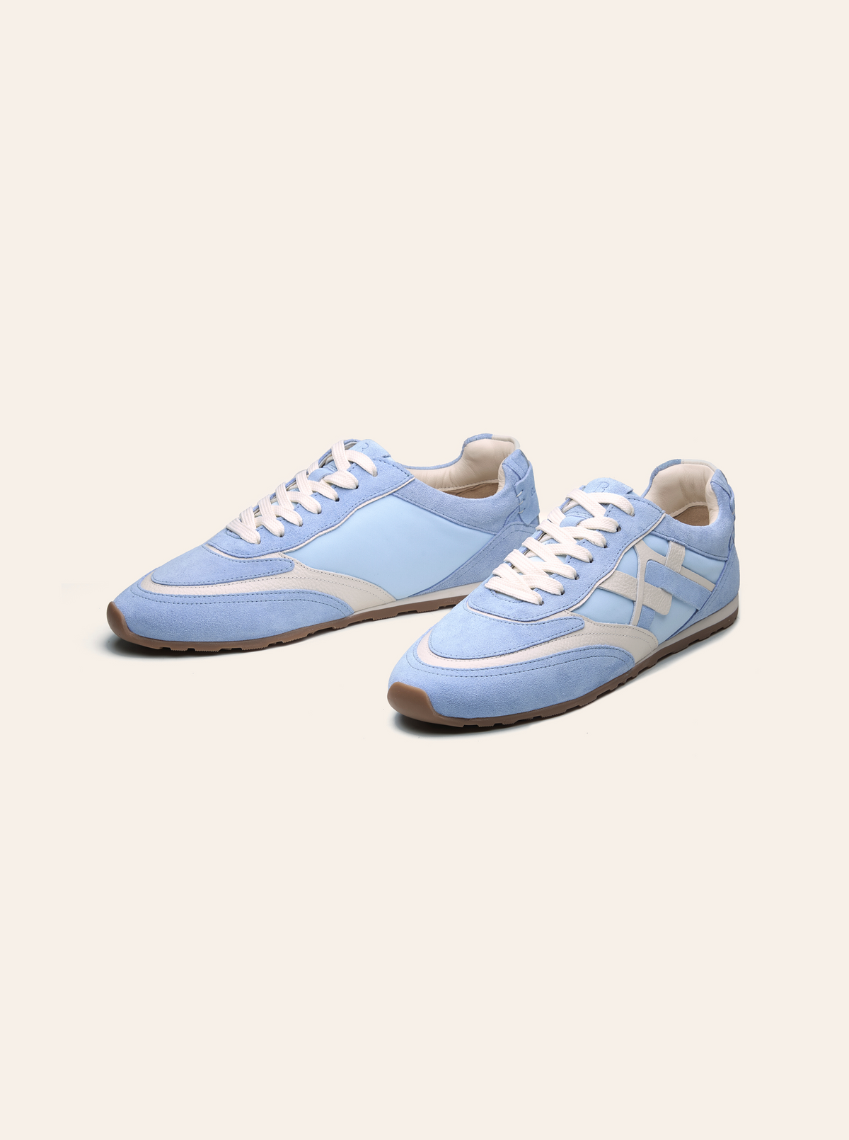 Black Tulip Willow All Day Trainers in Sky Blue β women's leather trainers, outsole and sole