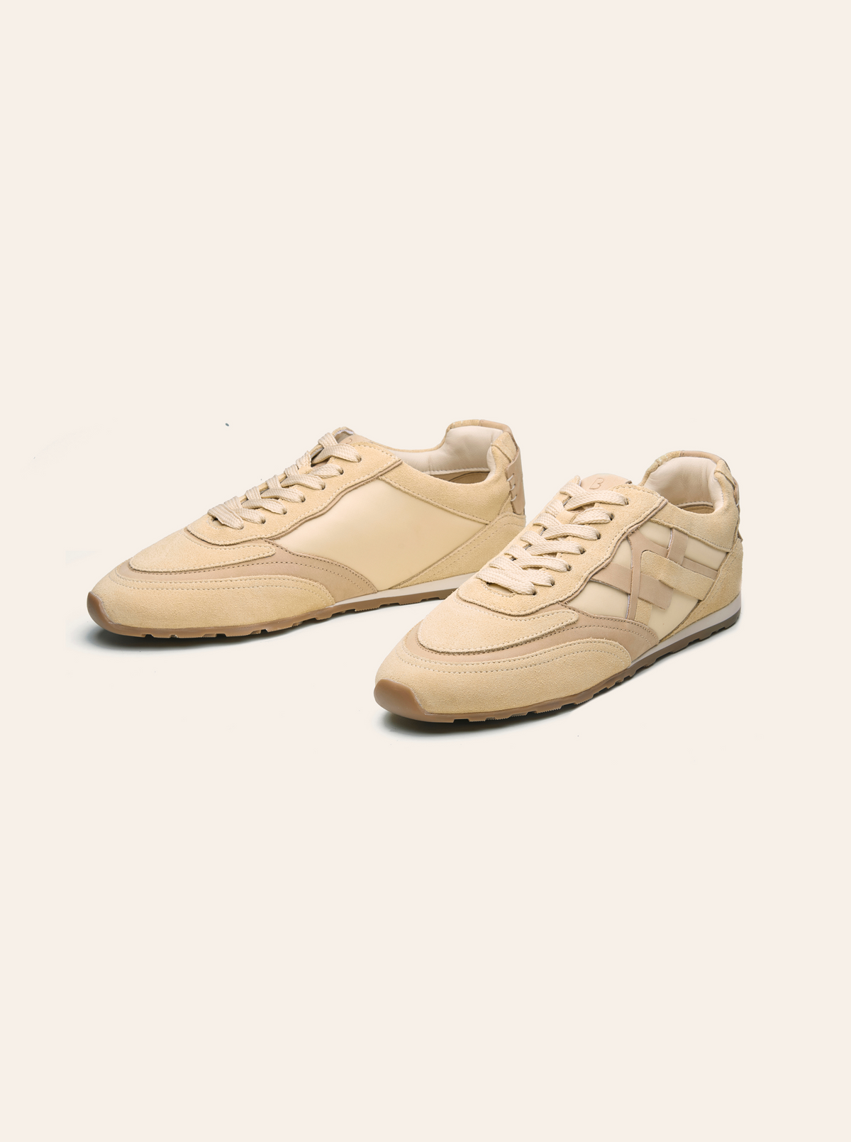 Black Tulip Willow All Day Trainers in Sand β women's leather trainers, outsole and sole