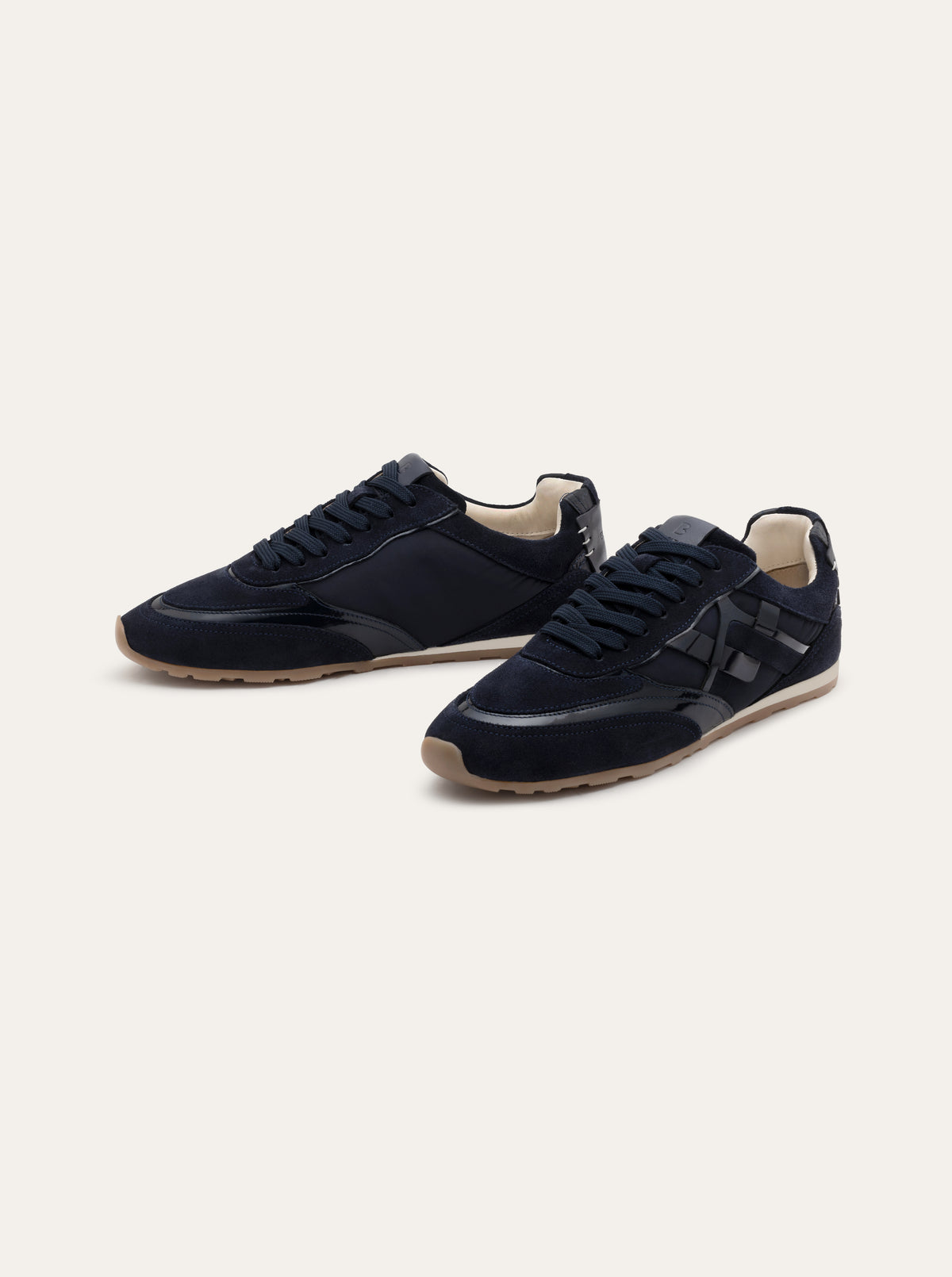 Black Tulip Willow All Day Trainers in Navy β women's leather trainers, outsole and sole