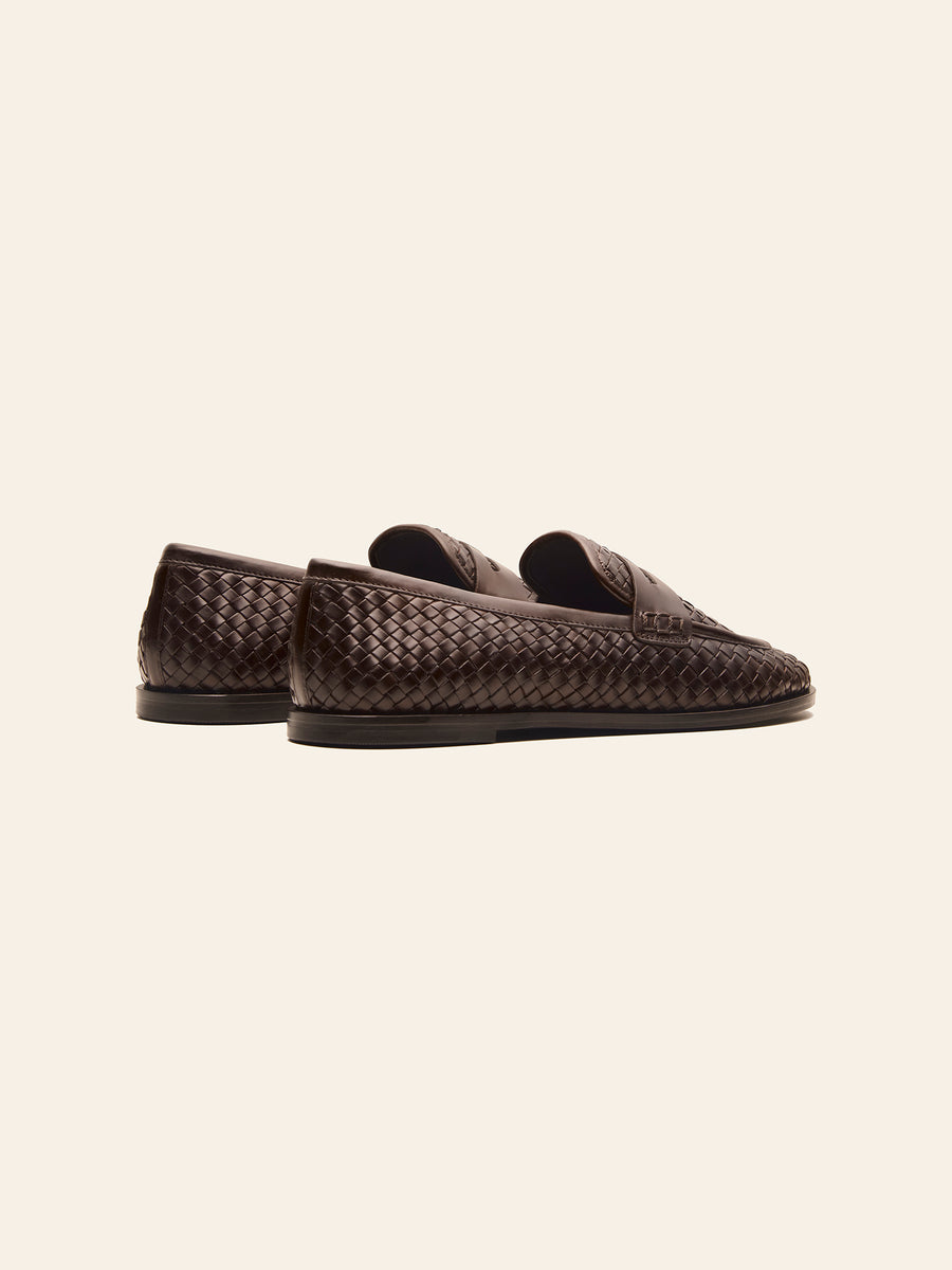 Clover Woven Loafer - Chocolate