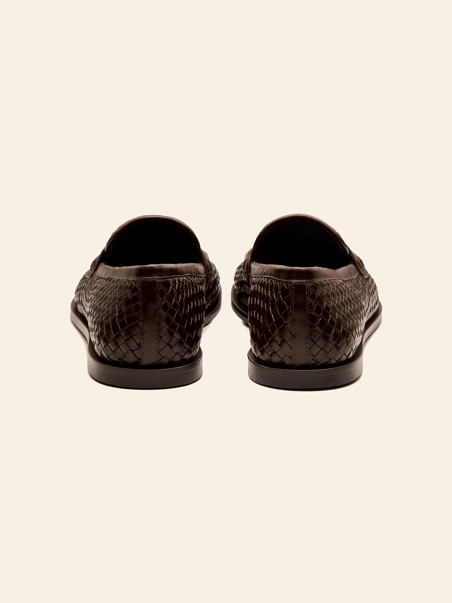 Clover Woven Loafer - Chocolate
