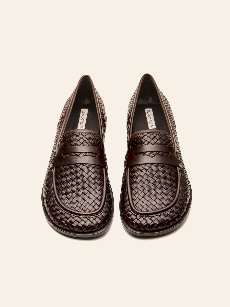 Clover Woven Loafer - Chocolate