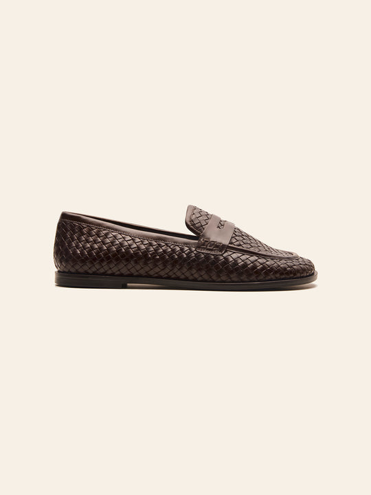 Clover Woven Loafer - Chocolate