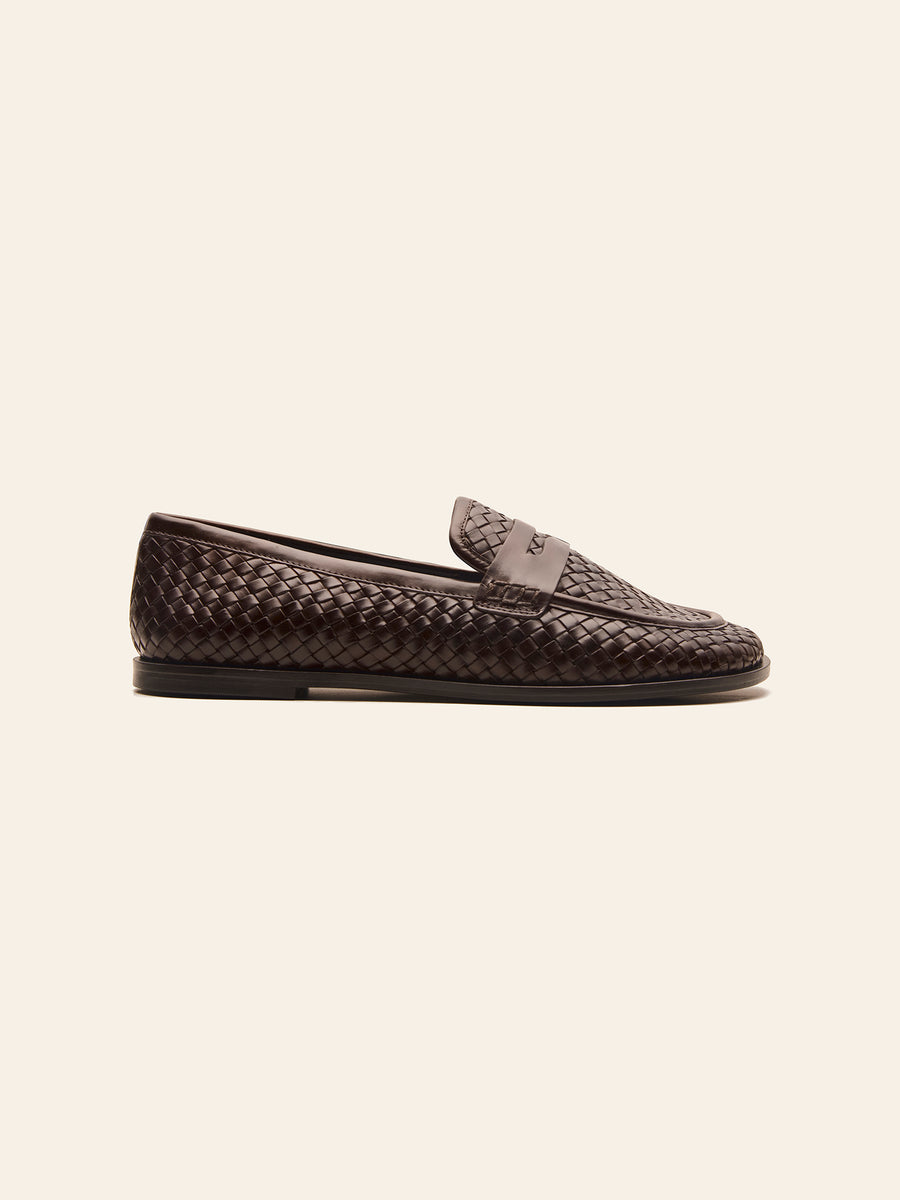 Clover Woven Loafer - Chocolate