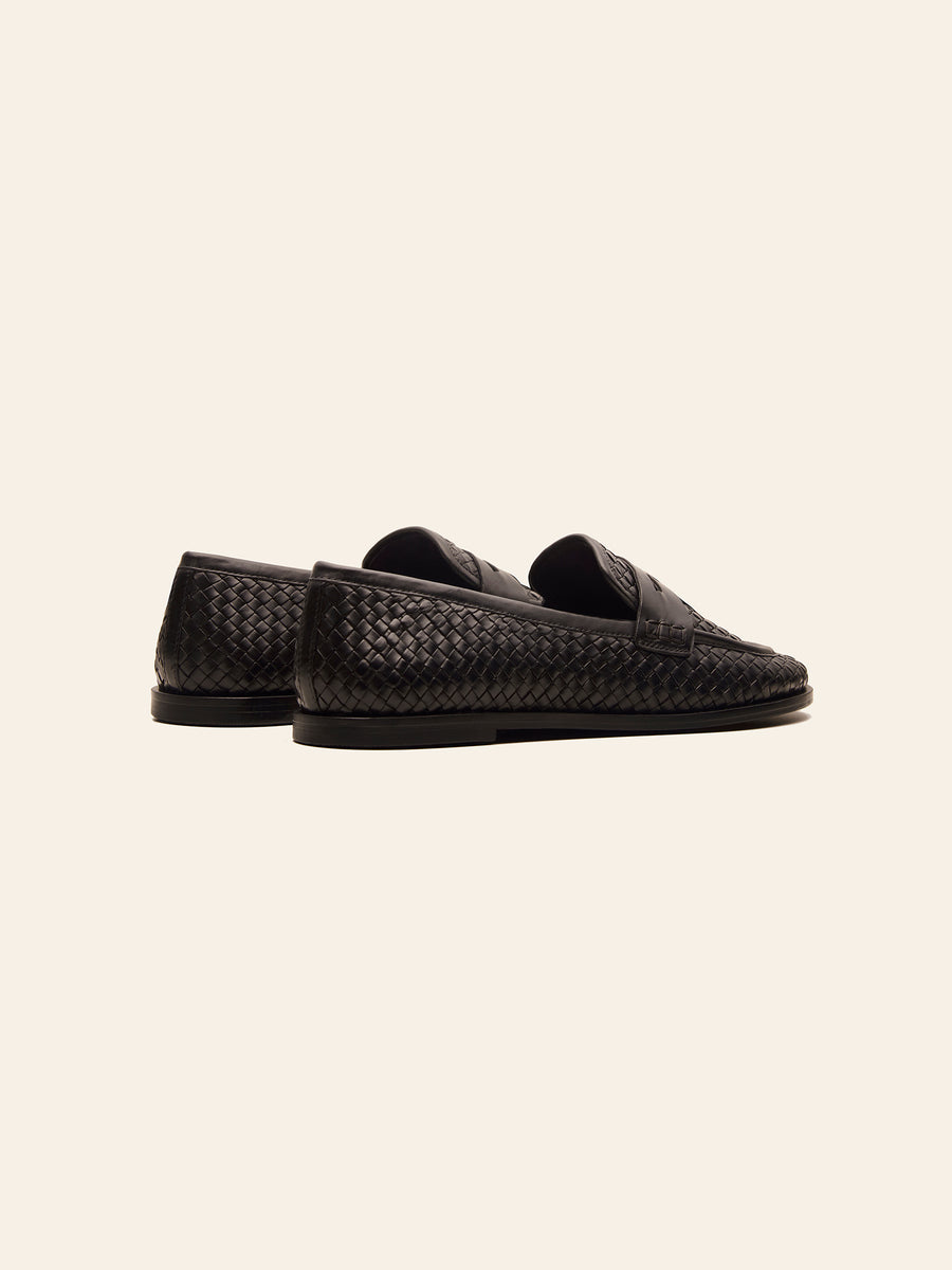 Clover Woven Loafer - Black