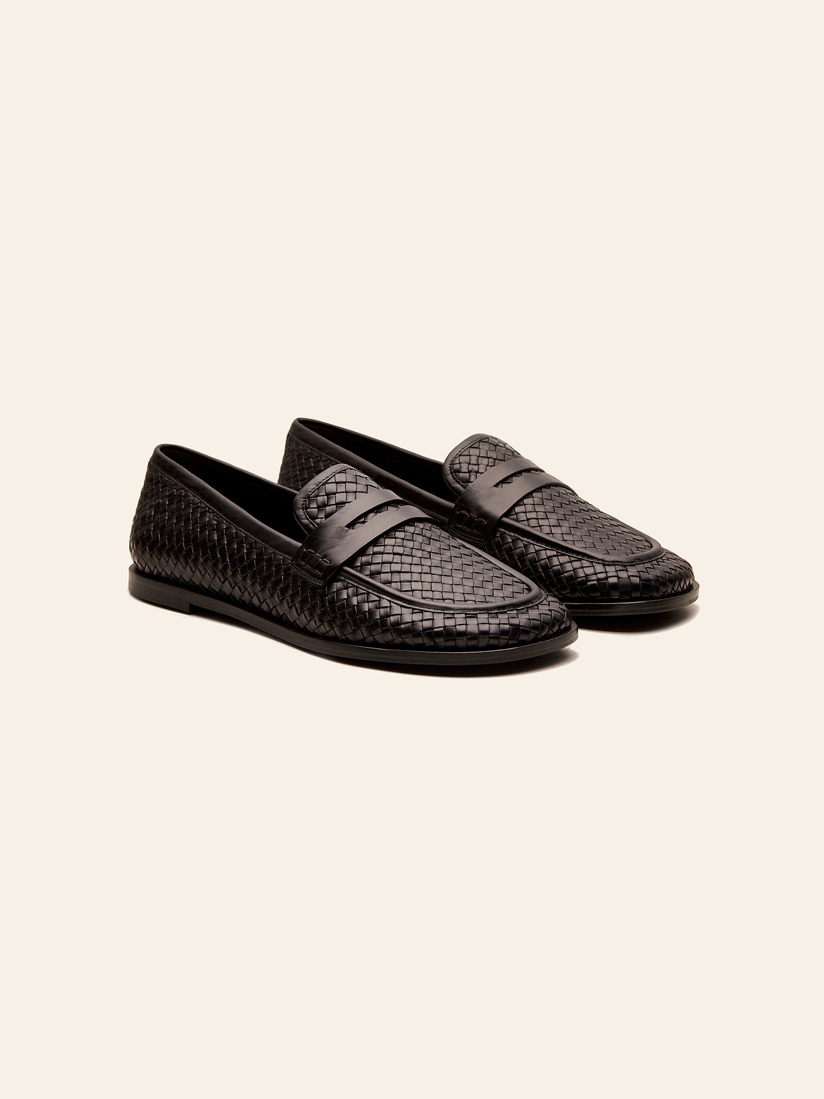 Clover Woven Loafer - Black