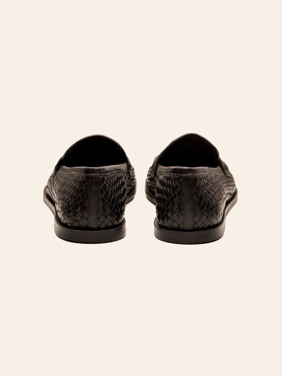 Clover Woven Loafer - Black