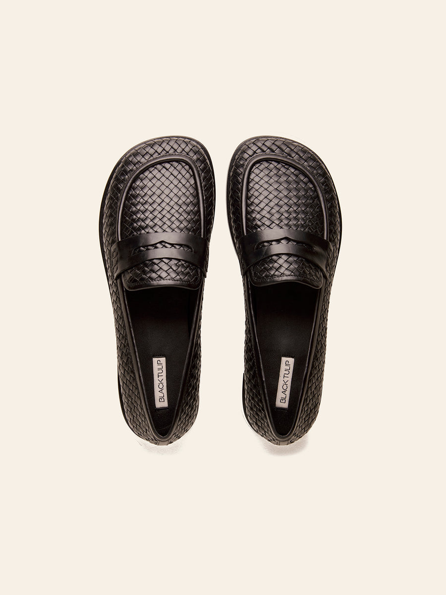 Clover Woven Loafer - Black