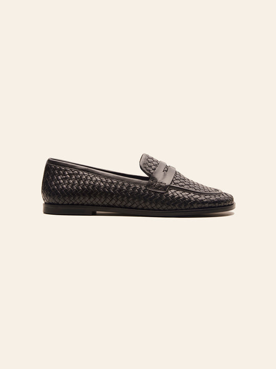 Clover Woven Loafer - Black