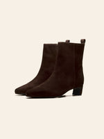 Iris Kitten Heel Ankle Boot - Chocolate
