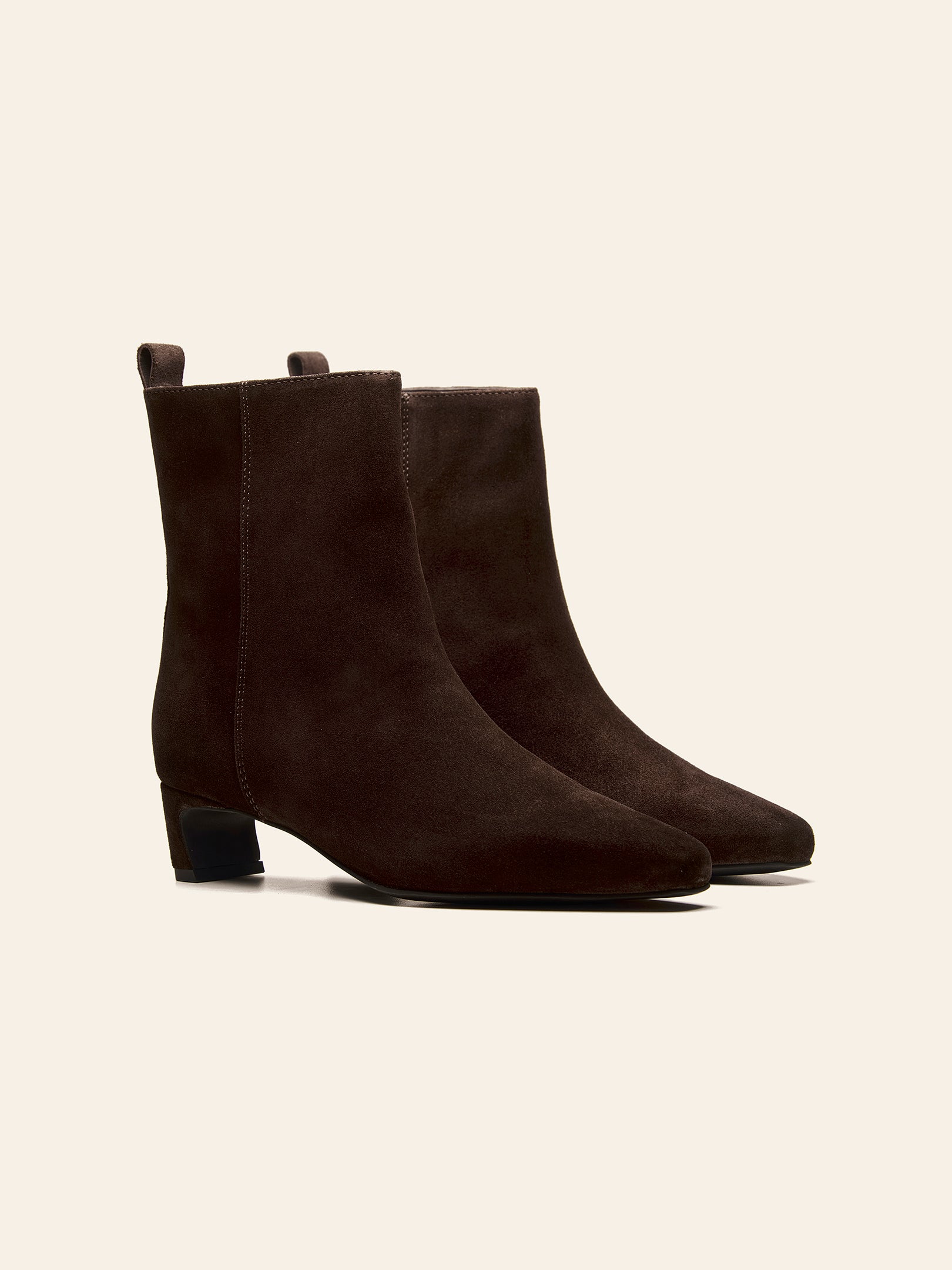 Iris Kitten Heel Ankle Boot - Chocolate