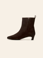 Iris Kitten Heel Ankle Boot - Chocolate