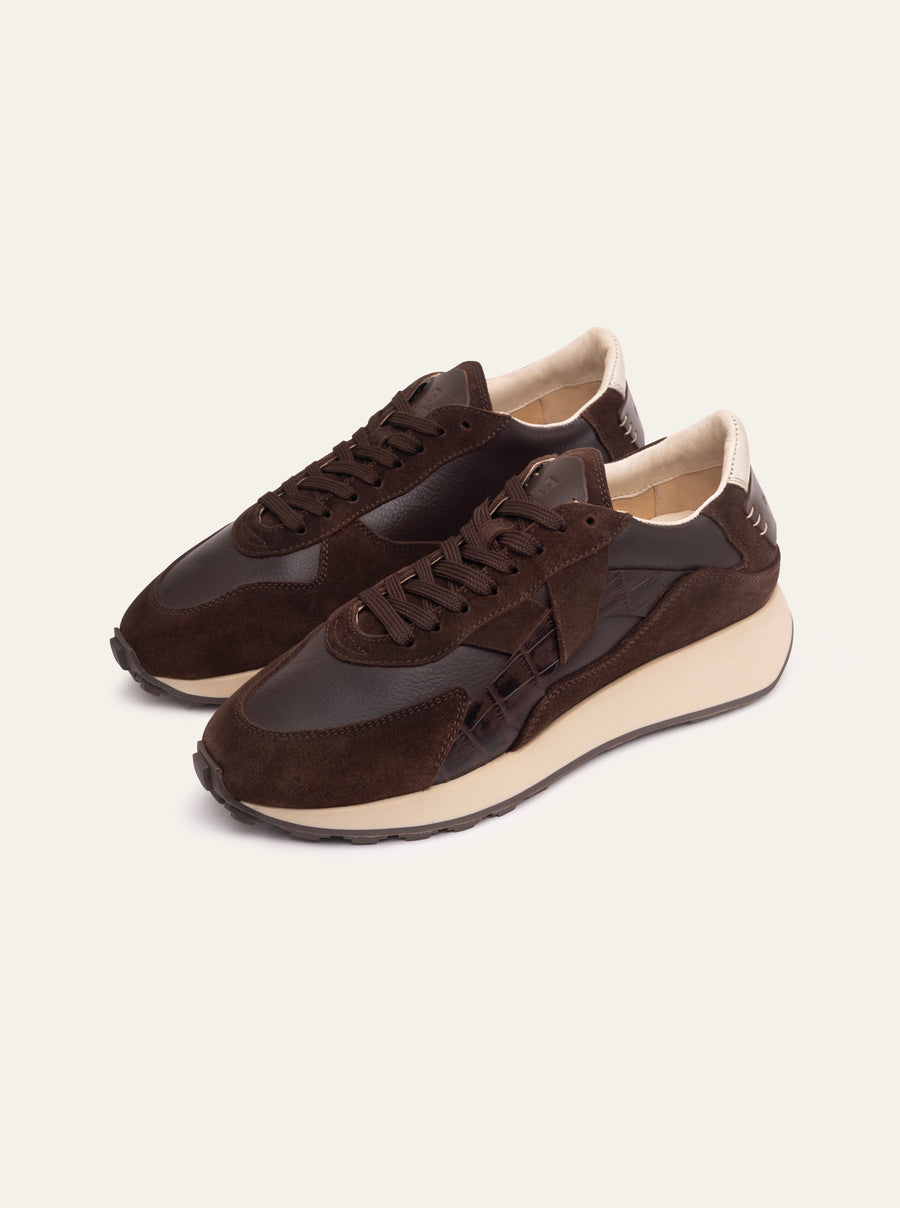 Arbi Sleek Sneaker - Chocolate