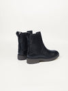 Farro Flat Chelsea Boot - Black Croc