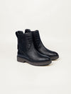 Farro Flat Chelsea Boot - Black Croc