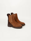 Farro Flat Chelsea Boot - Caramel Suede