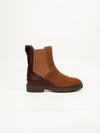 Farro Flat Chelsea Boot - Caramel Suede