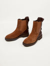 Farro Flat Chelsea Boot - Caramel Suede