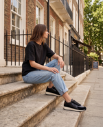 Arbi Sleek Sneaker - Black Leather