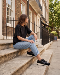 Arbi Sleek Sneaker - Black Leather