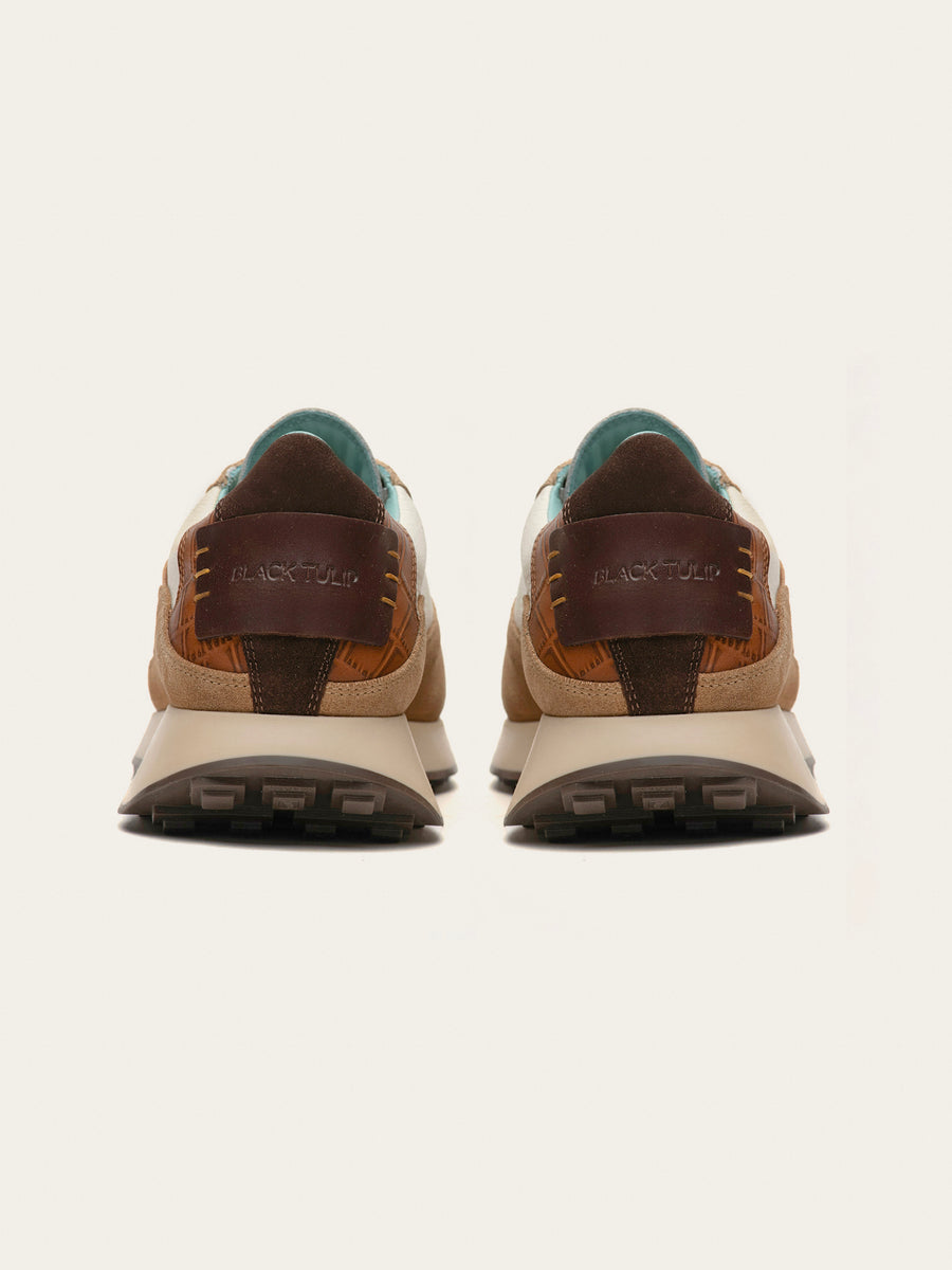 Arbi Sleek Sneaker - Off-white/Earthy