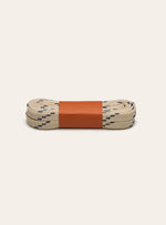 Flat Woven Laces 120cm - Beige with Navy Fleck