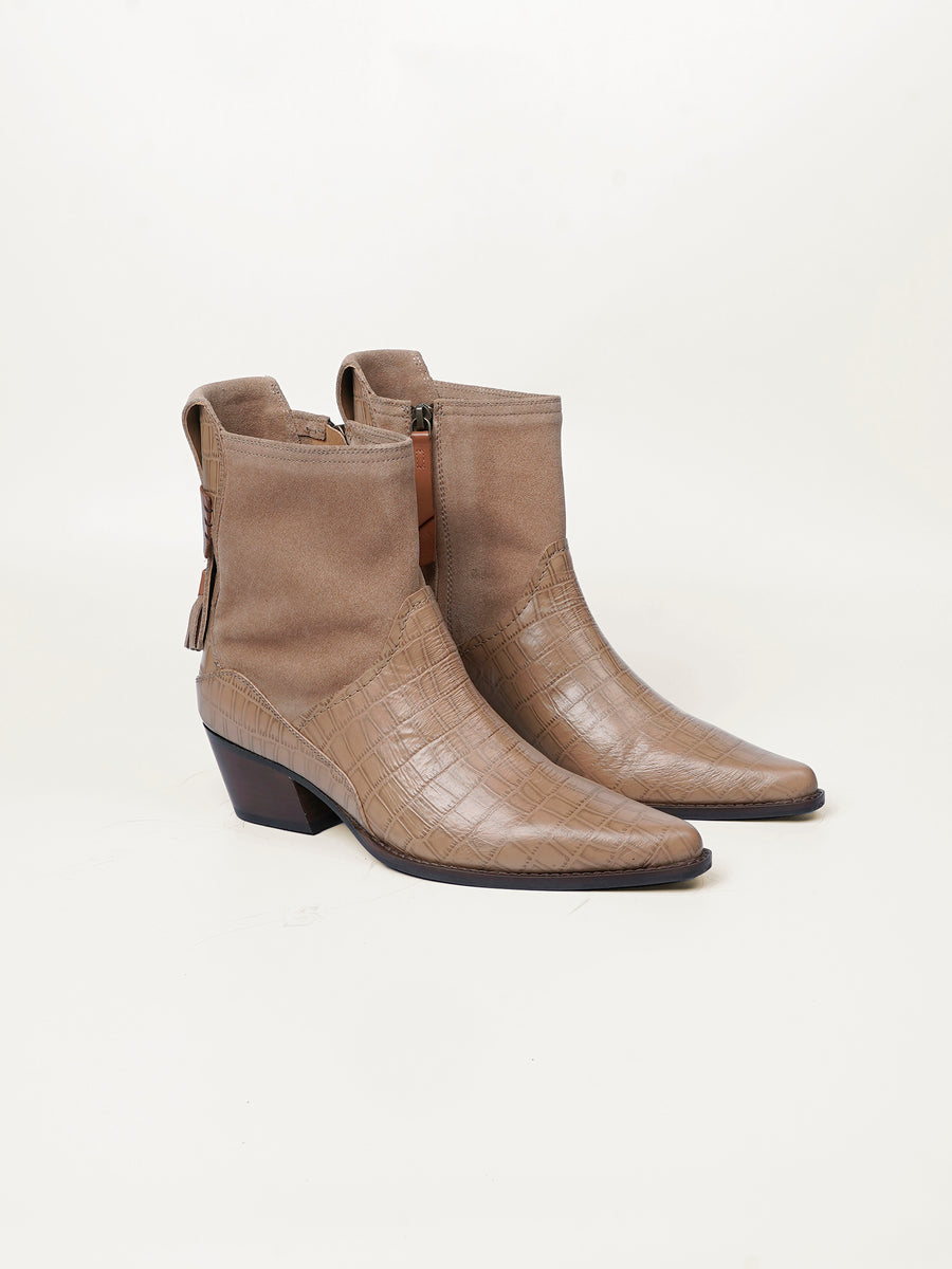 Etesian Western Boot - Stone Beige