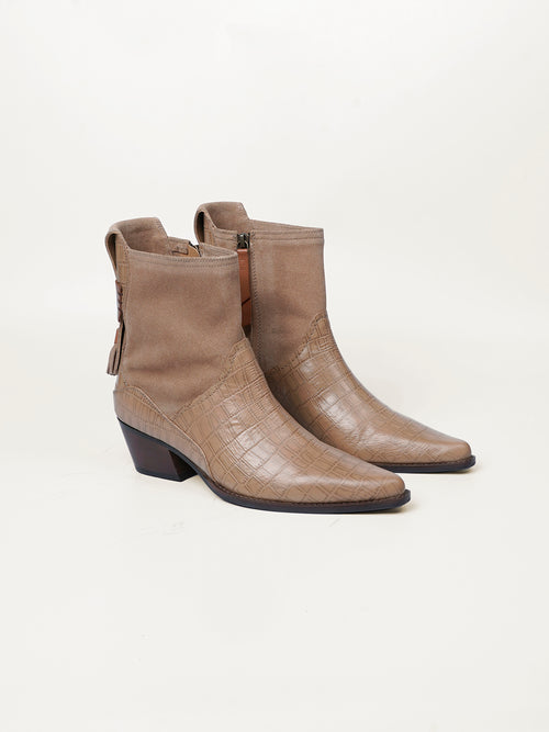 Etesian Western Boot - Stone Beige