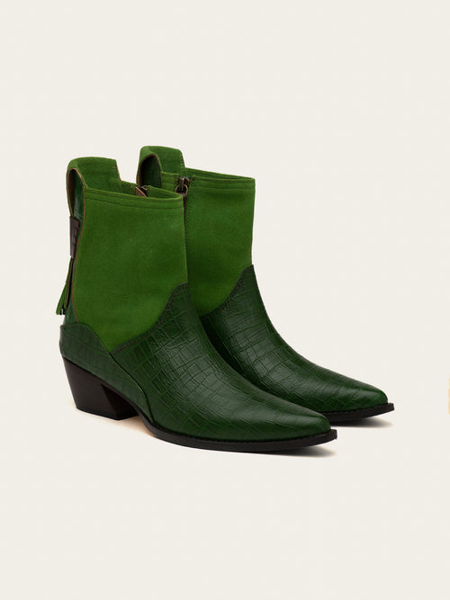 Etesian Western Boot - Botanical Green