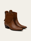 Etesian Western Boot - Caramel Croc