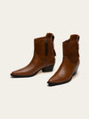 Etesian Western Boot - Caramel Croc