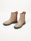 Farro Flat Chelsea Boot - Stone Beige