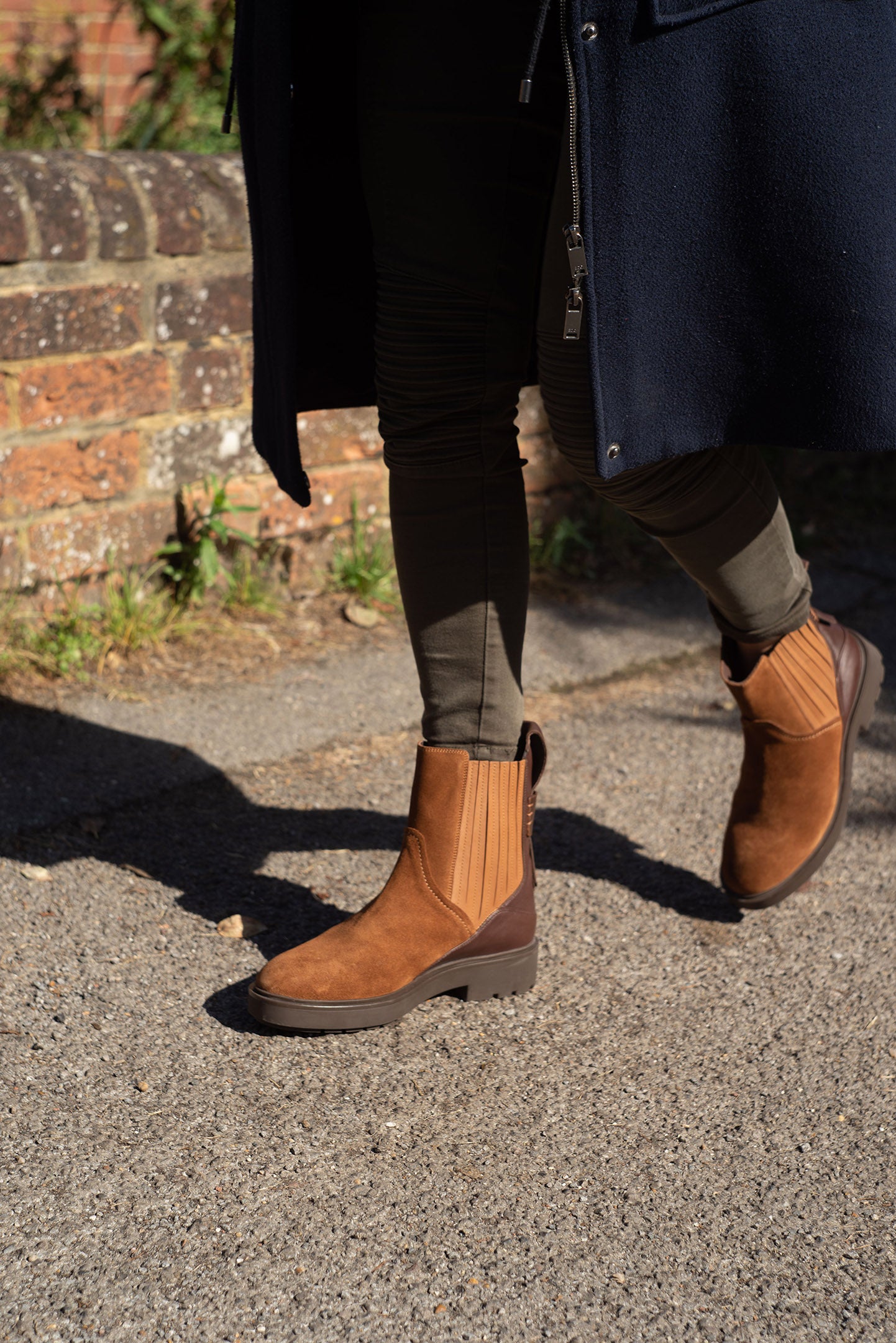 Caramel clearance suede booties