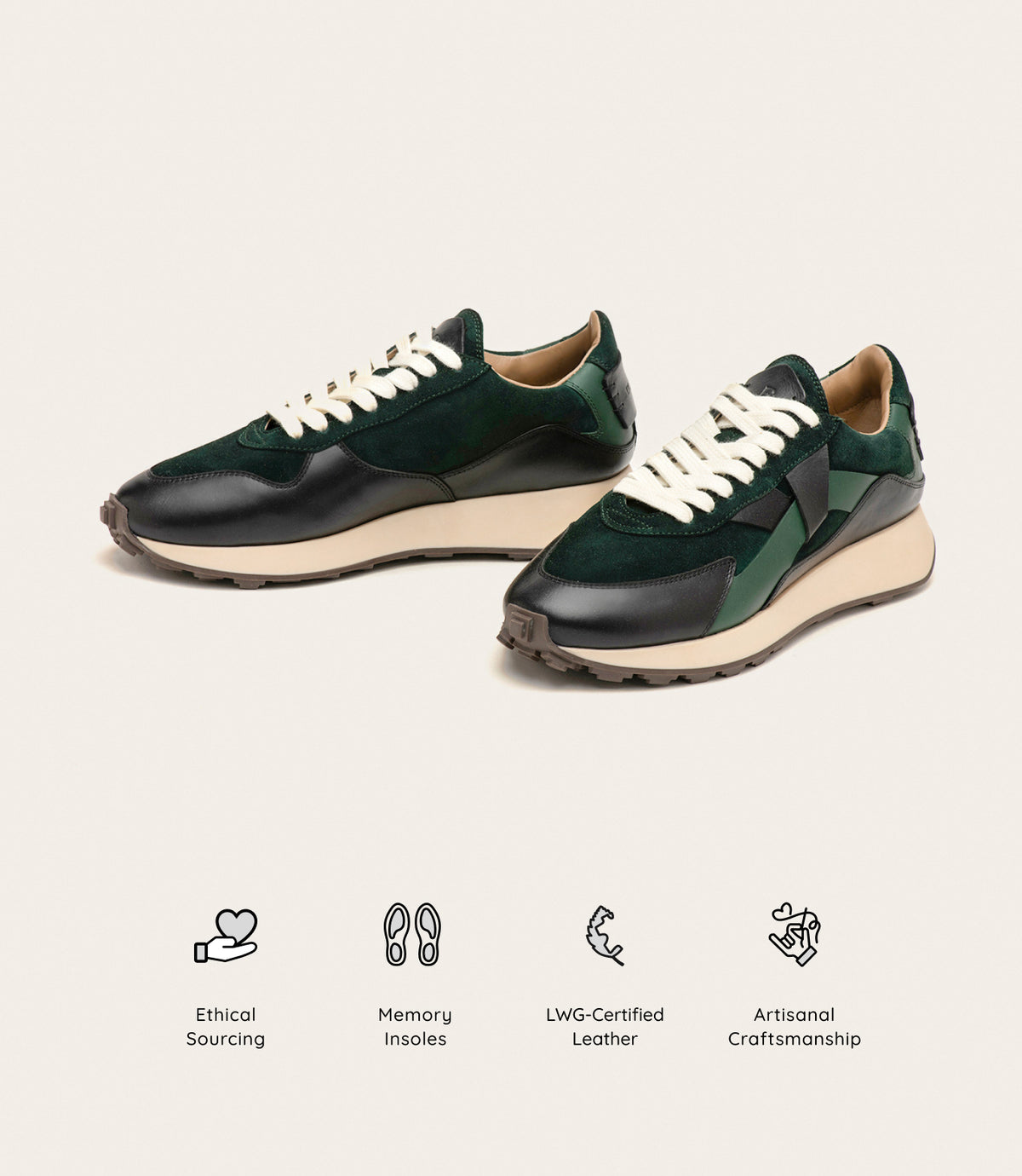 Arbi Sleek Sneaker - Forest Green