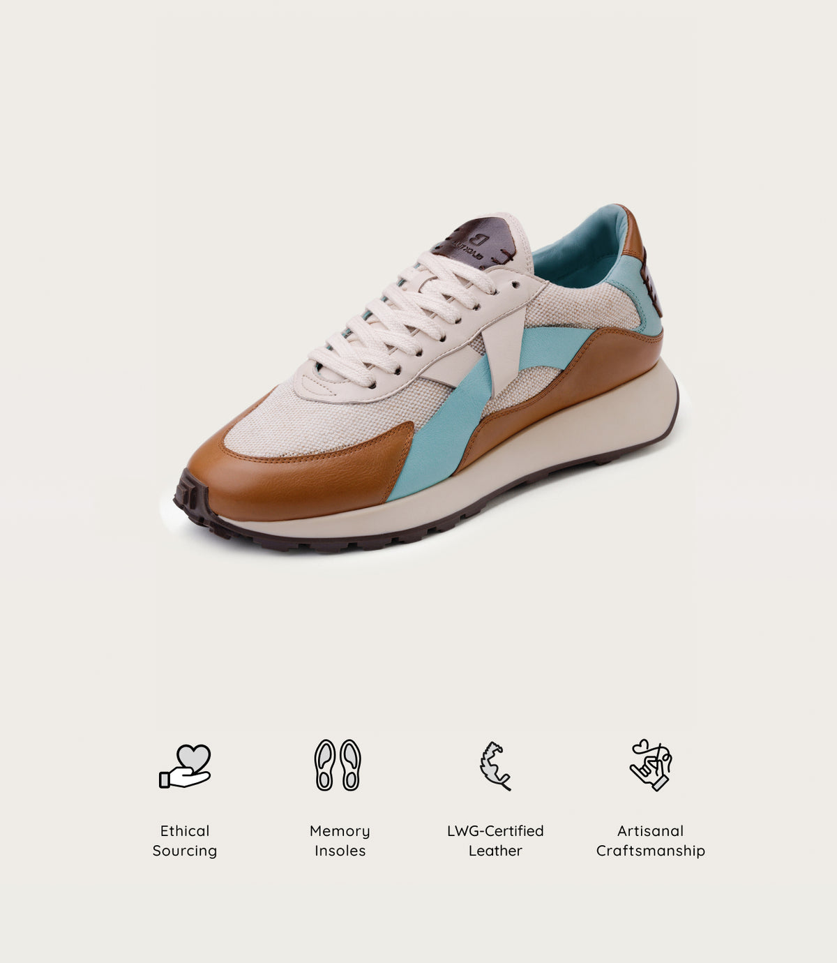 Arbi Sleek Sneaker - Natural Tan