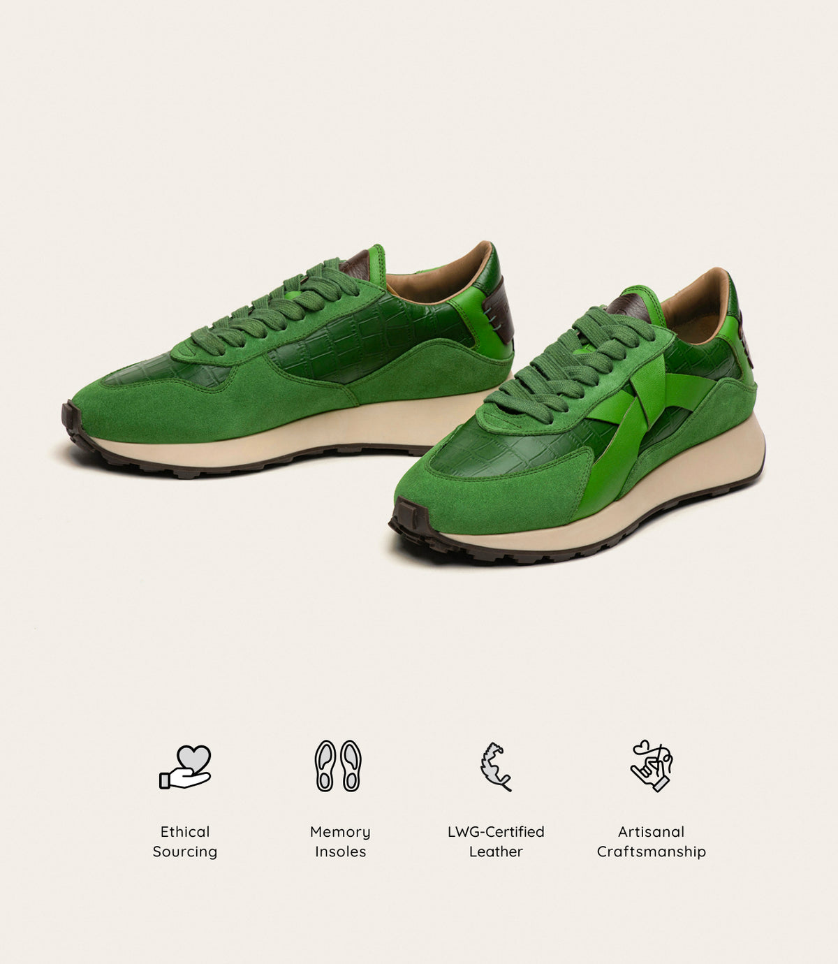 Arbi Sleek Sneaker - Botanical Green