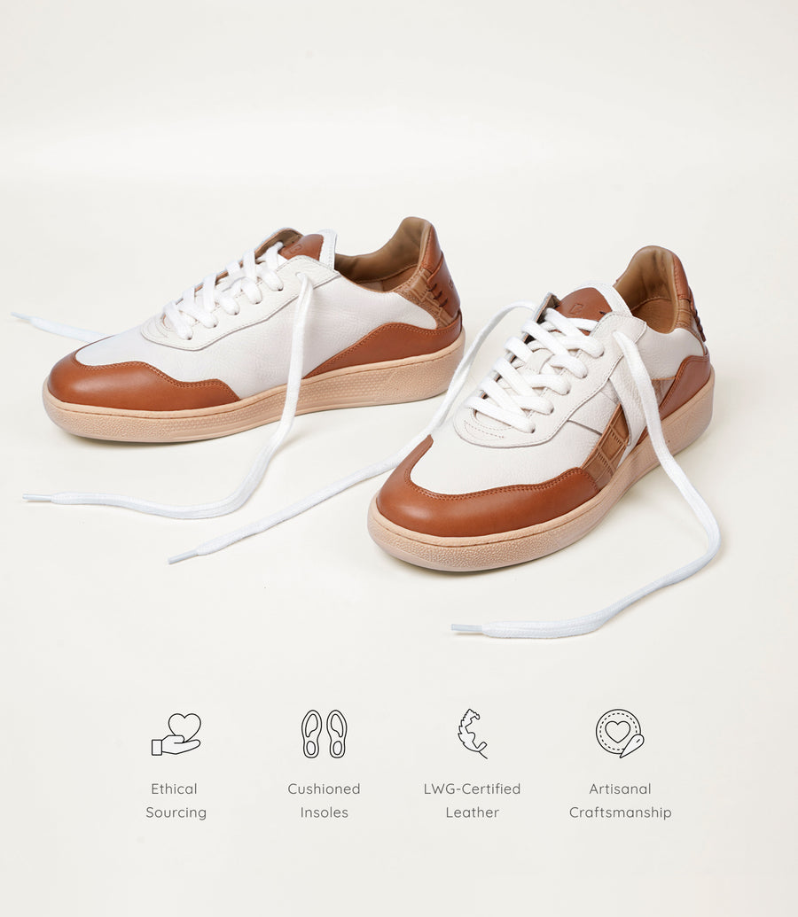 Cassava Classic Tennis Trainer - Off-white-Earthy