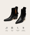 Etesian Western Boot - Black Croc