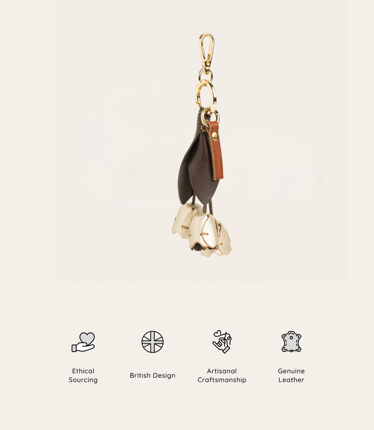 Hazel Keyring - Gold